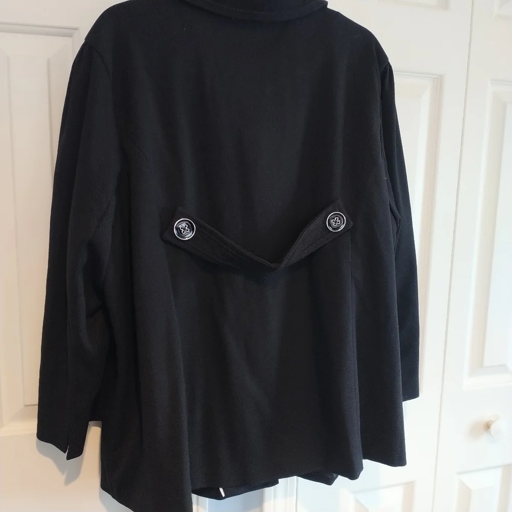 Dialogue QVC Black Woven Women's Blazer Jacket 2X - Picture 2 of 15